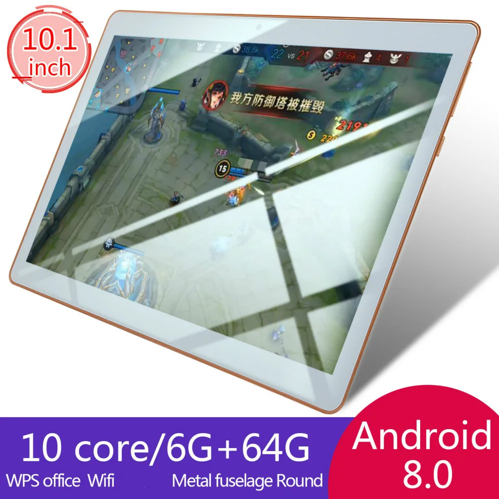 Планшет на Android 8 0 10 дюймов двойная карта ожидания 6 ГБ + 128 ГБ|Планшеты| |