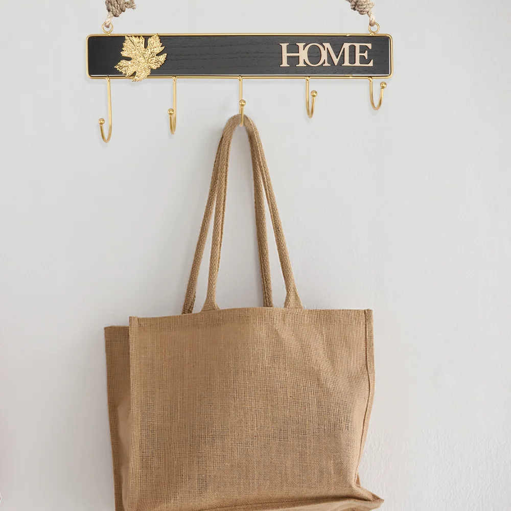 

1pc Wall Mounted Hook Clothing Hook Storage Hook Wall Decoration (Golden)