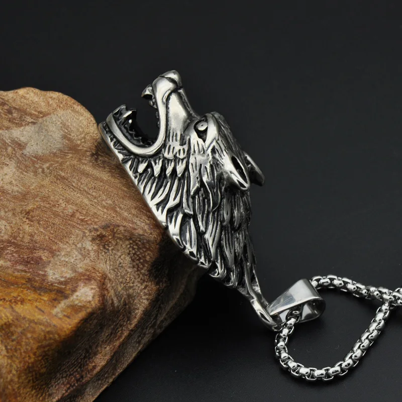 Мужские ожерелья из нержавеющей стали 316L Wizard Witcher в стиле норвежских викингов