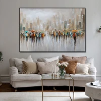 morden hand painted oil painting on canvas popular abstract walker building posters wall art pictures for livingroom home decor