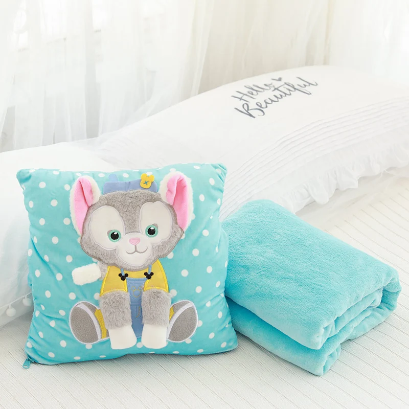 1 шт. милый мягкий плюшевый duffy Подушка с одеялом 1*1,5 м плюшевое одеяло трансформирующееся в подушку украшение дома или подарки для девочки