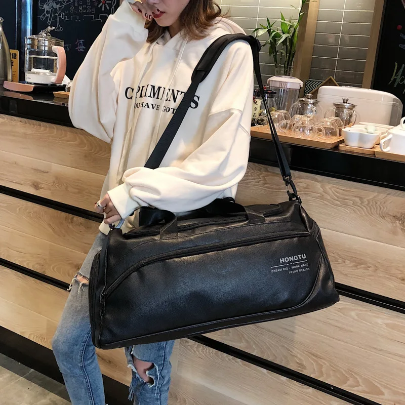 Наплечные мягкие ПУ кожаные для спортзала сумка путешествий мужчин спортивные