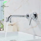 SHBSHAIMY матовый золотой смеситель для умывальника настенный с одной ручкой вращение на 360 градусов смеситель горячей и холодной воды кран хромORB