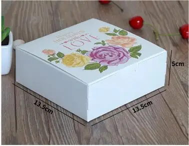 

Квадратные подарочные коробки из крафт-бумаги, 50 шт., коробки для свадебного торта, коробки для детского душа, подарочные коробки для вечери...