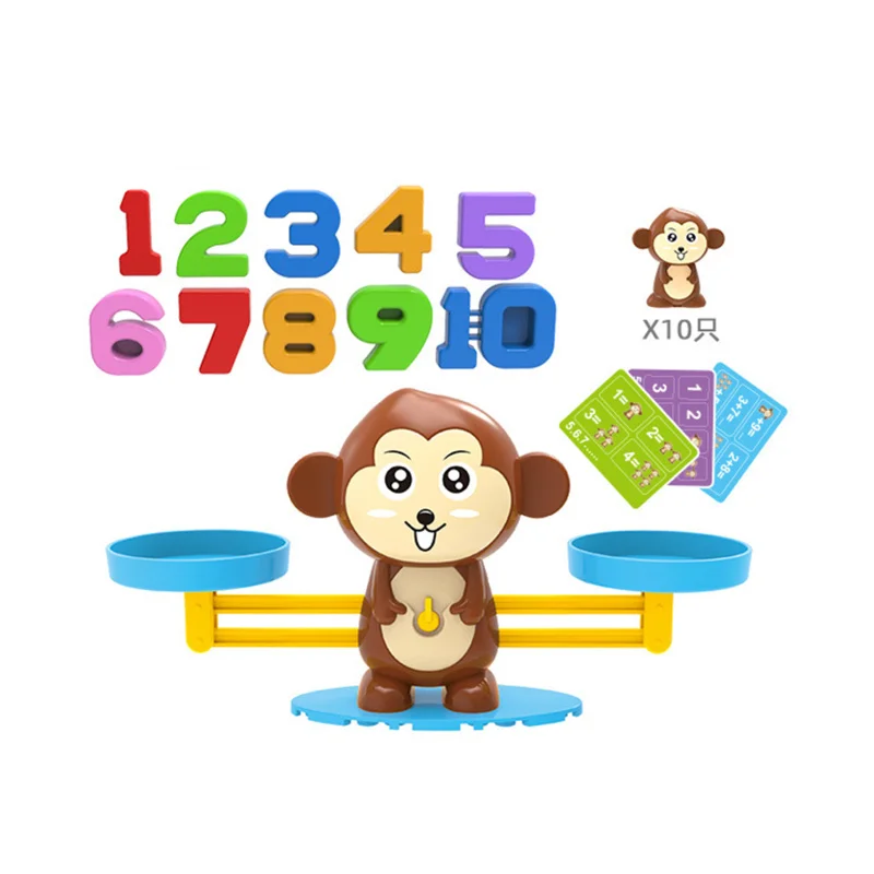 

Математическая игрушка Монтессори, цифровая обезьяна, балансировочные весы, развивающие математические пингвины, балансировочные весы, Де...
