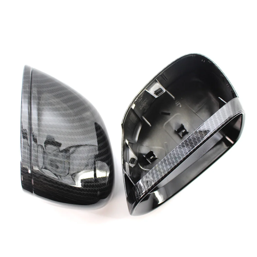 

Pair Carbon Fiber Printed Side Door Rearview Mirror Cover Fits Volvo XC60 18-20