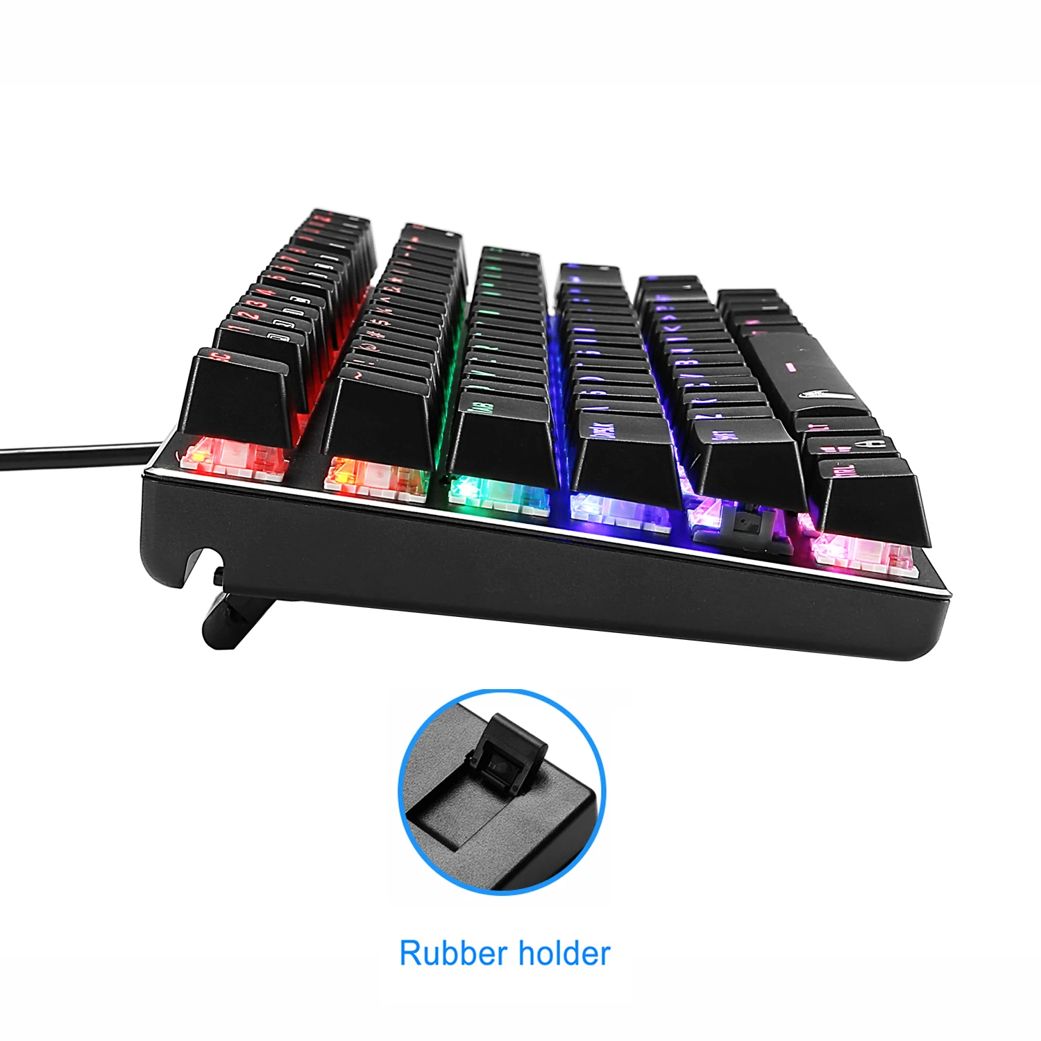 Z88 механическая клавиатура без ключа с RGB подсветкой коричневые переключатели алюминиевые компактные 81 клавиши геймерская клавиатура для игрового набора