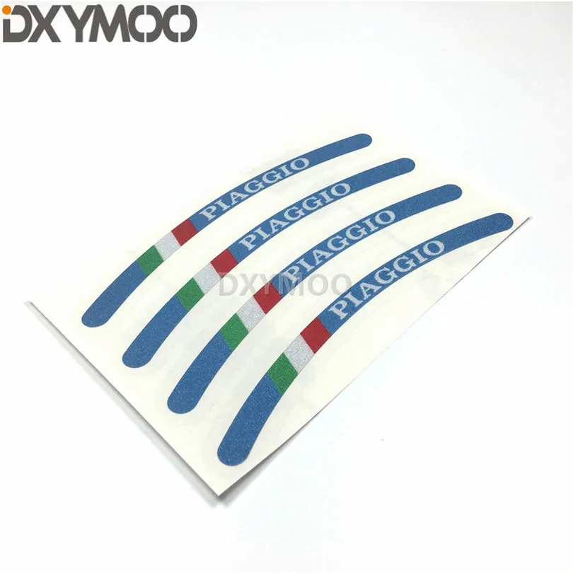 Car Styling Vinyl Decals Waterproof Motorcycle Bike Wheel 10~12 Inch Tyre National Flag Vespa Piaggio Sticker 12.5cm | Автомобили и