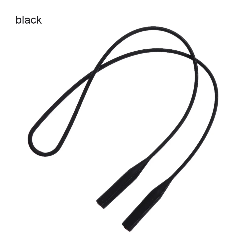 black 1 шт. Регулируемый силиконовый ремешок для очков шнурок для очков веревки цепочка для очков Спортивный Держатель на ремешке эластичные Нескользящие шнуры - Цвет: black