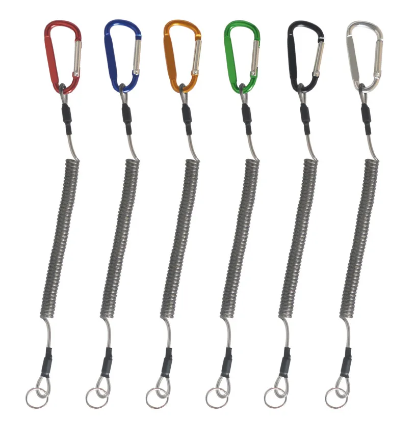 

Multifunction Fishing Lanyards Anti-lost Steel Wire Rope Camping Secure Pliers Lip Grips Fishing Hang Buckle Fishing Accessory