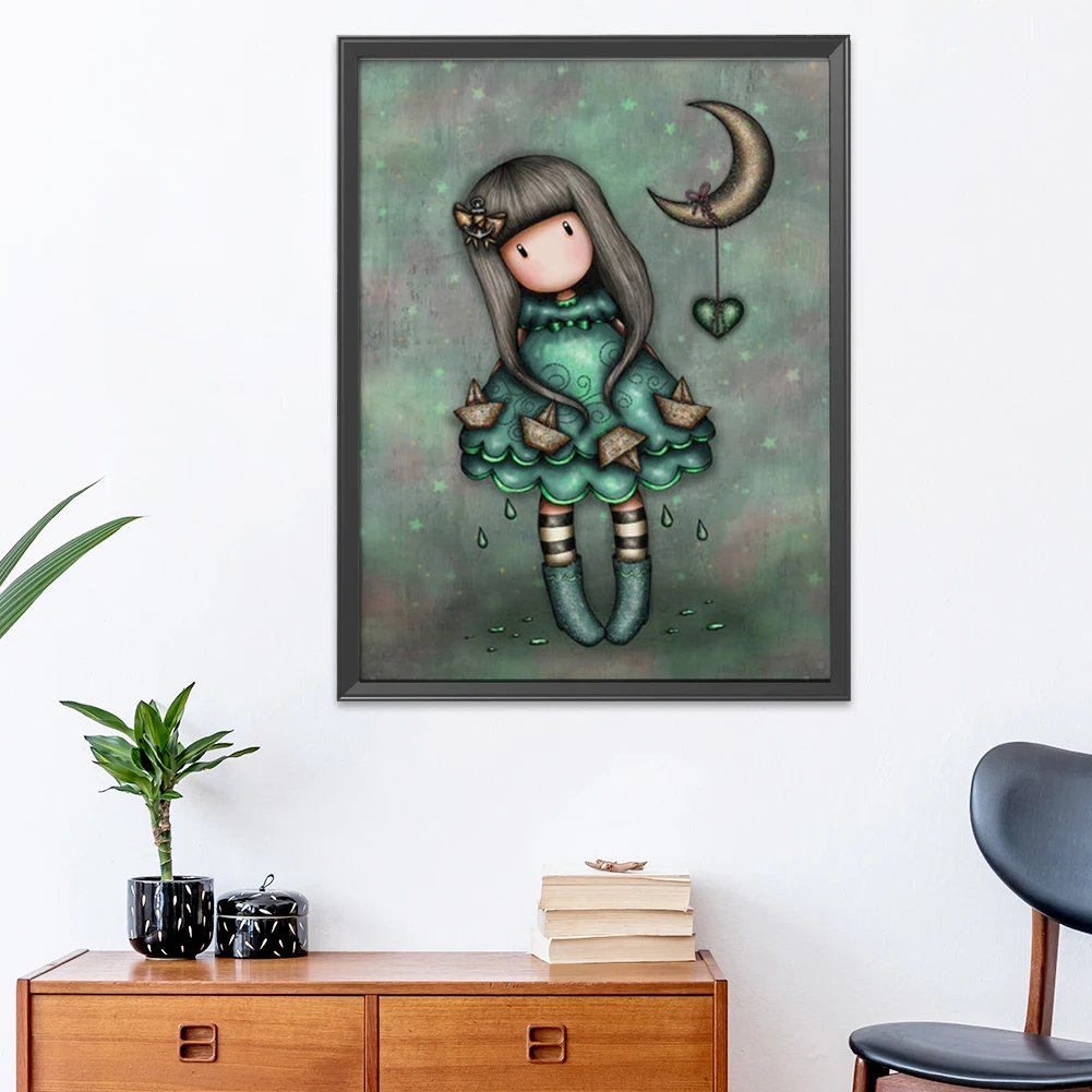 DIY штампованная вышивка крестиком кукла напечатана на холсте вышивальные наборы