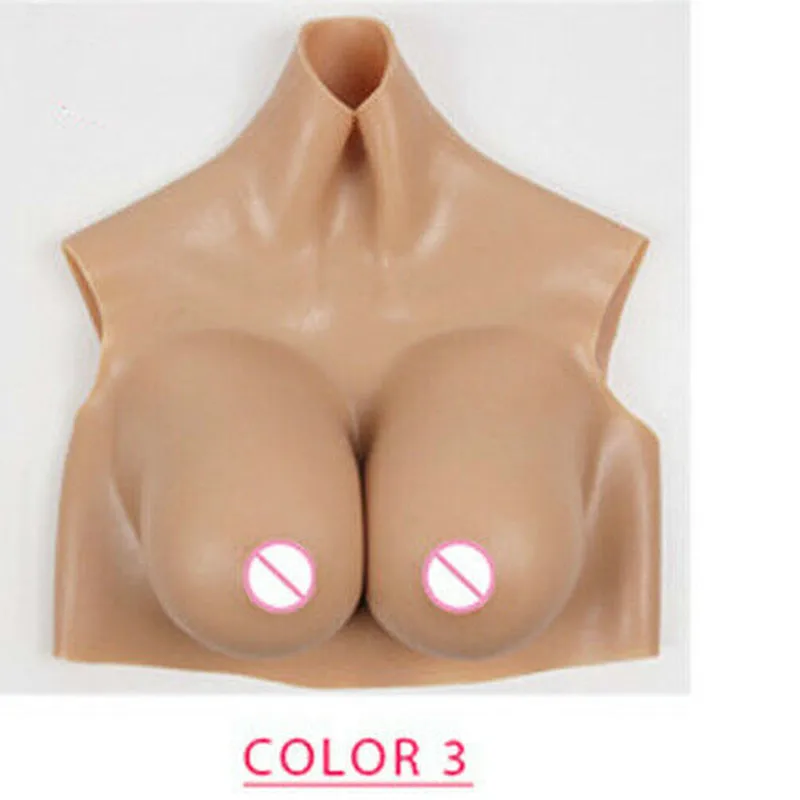 Silicone Breast Forms Realistic Fake Boobs Drag Queen Shemale Cotton Filling