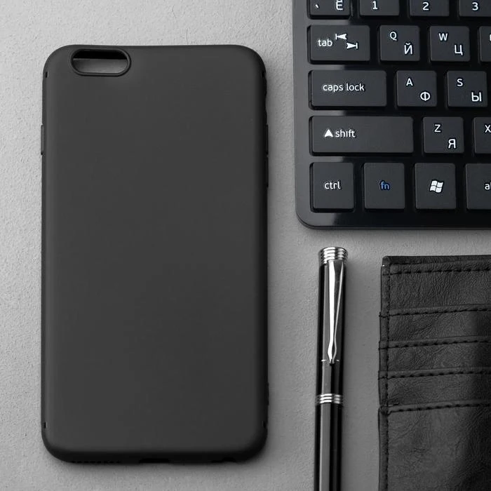 Чехол Innovation для iPhone 6 Plus силиконовый матовый черный 5188292|Бамперы| |