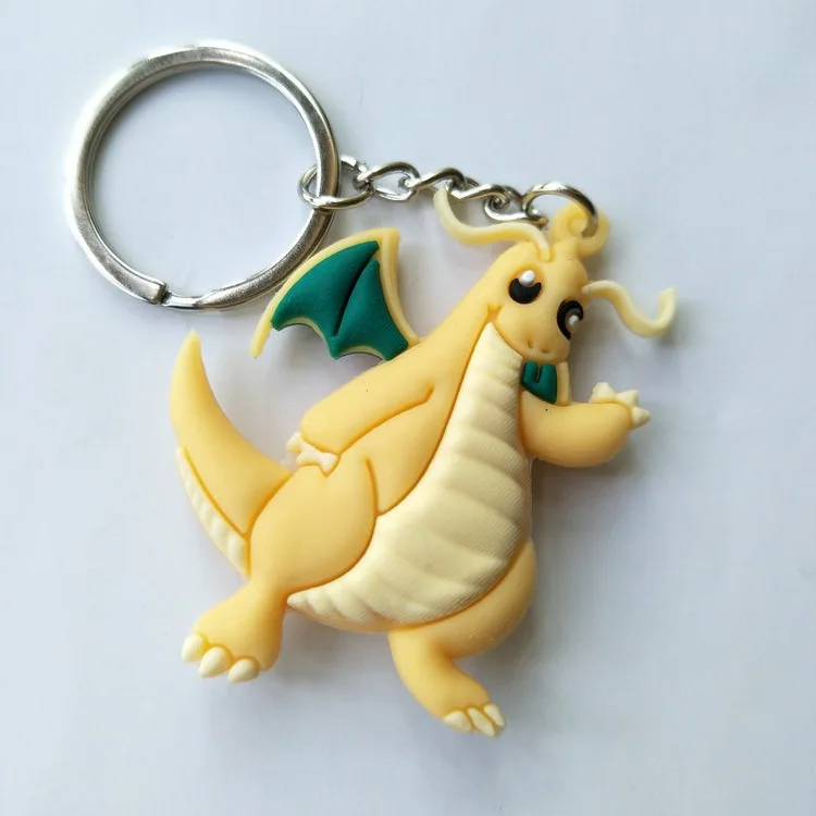 Мультфильм Покемон брелок ПВХ брелок Пикачу Бульбазавр Ponyta Dragonite Squirtle Jigglypuff Милый Забавный аниме брелок чавейру - Цвет: 3