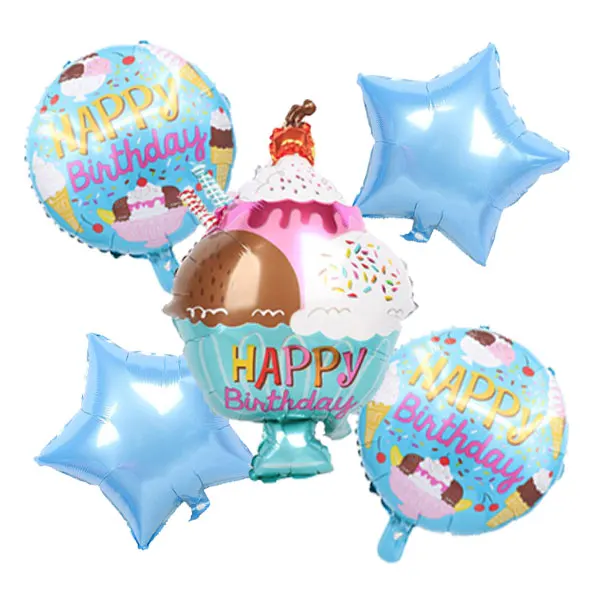 Big Ice Cream Balloon Doughnut Foil Balloon Birthday Wedding Baby Shower Party Supplies Balloons Home Decor Kid Toy