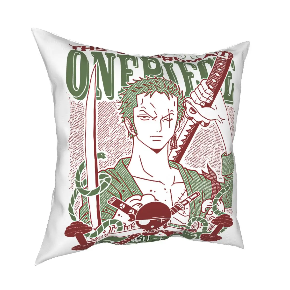 

The Swordman Roronoa Zoro Pillowcover Decoration Anime Cushions Throw Pillow for Living Room Double-sided Printing