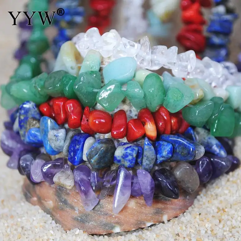 High Quality Natural Gravel Women Necklaces Charm Stone Necklace Amethys Rose Quartzs Aventurine 14.9 Inch Birthday Gifts | Украшения и