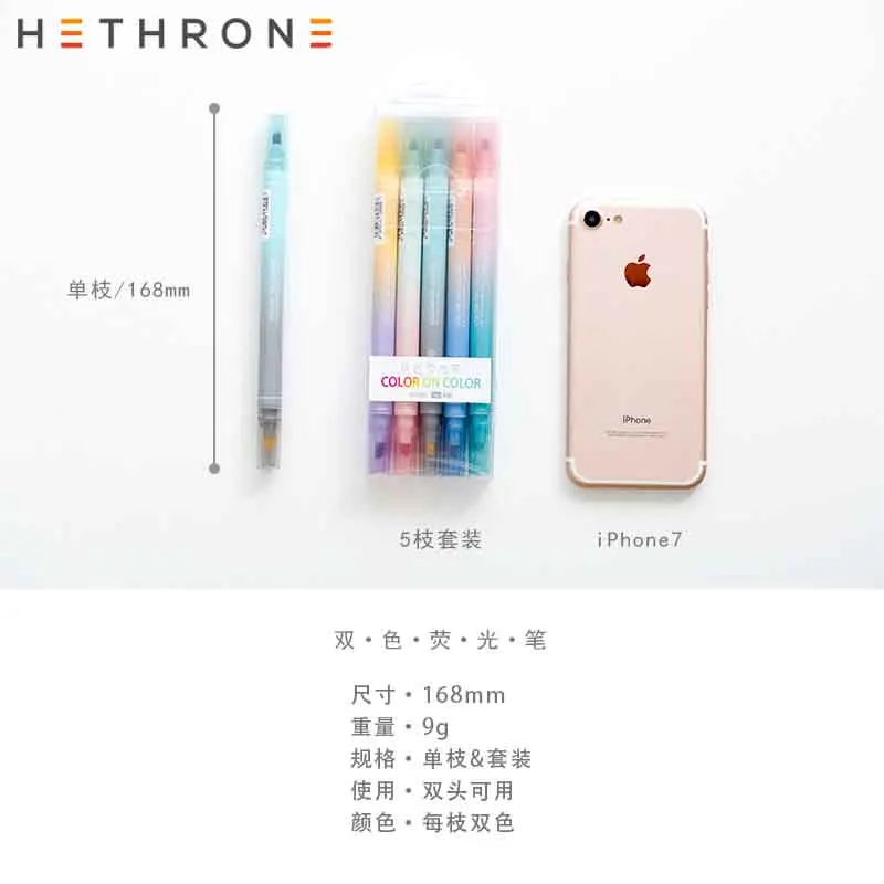 5 шт. двусторонние фломастеры для рисования Перманентная краска | Канцтовары