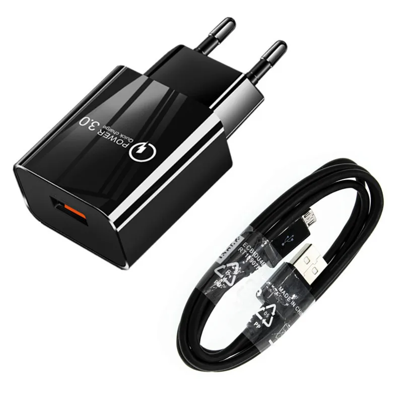For Huawei honor 8x 9a 9c Nokia 2.3 Motorola E6 Micro usb Data Cable QC 3.0 USB fast Charger Samsung Galaxy A7 Redmi 5 Phone | Мобильные