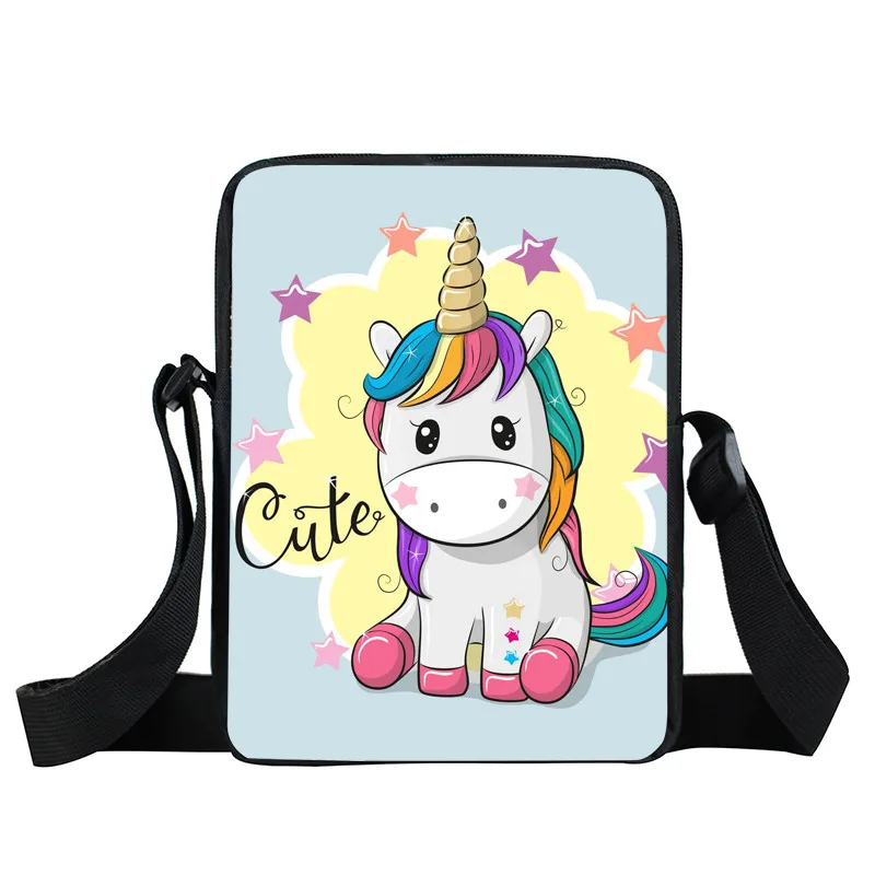 xkbunicornowl02 Фантазия животных Красочные Единорог мини сумка для девочек Bookbag мальчиков Школьные сумки Дети Книга сумка сумки на плечо лучший подарок - Цвет: xkbunicornowl02