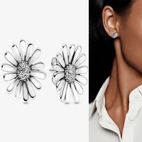 925 sterling silver pan earring silver exquisite daisy earrings for women wedding gift fashion jewelry