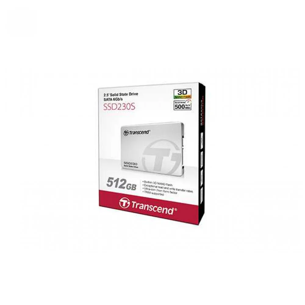 Внутренний твердотельный накопитель SSD Transcend TS512GSSD230S 512 Гб 2.5&quot 3D NAND SATA3 TLC |