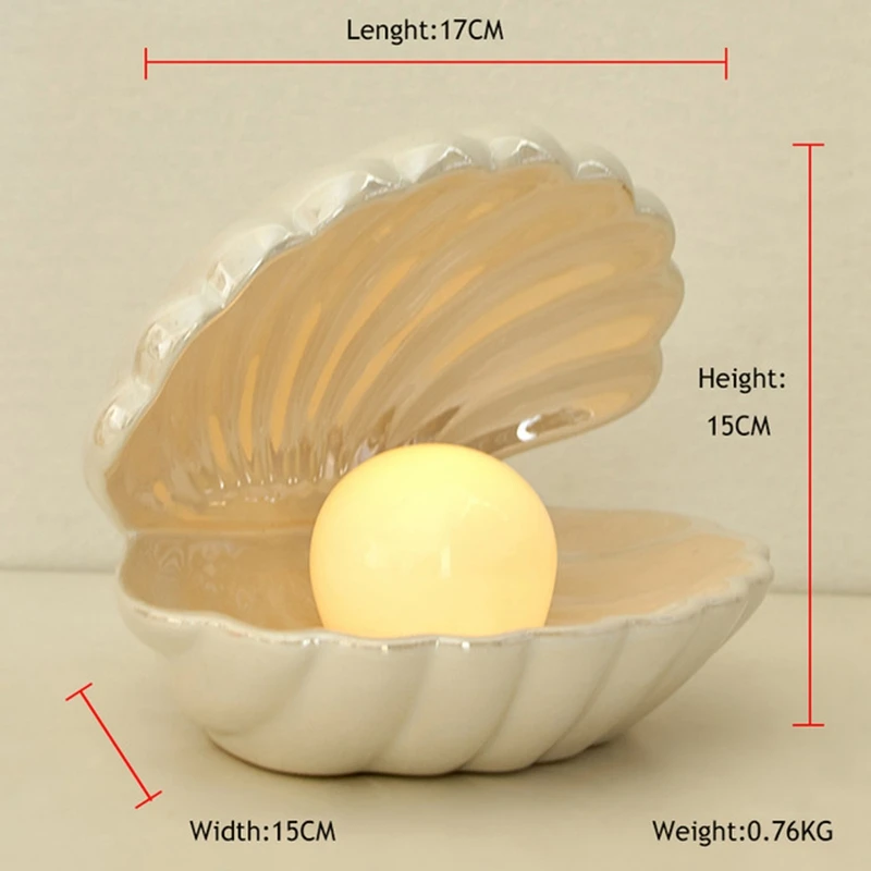 

Pearl Shell Light Dreamy Atmosphere Night Light Jewelry Plate Decoration Home
