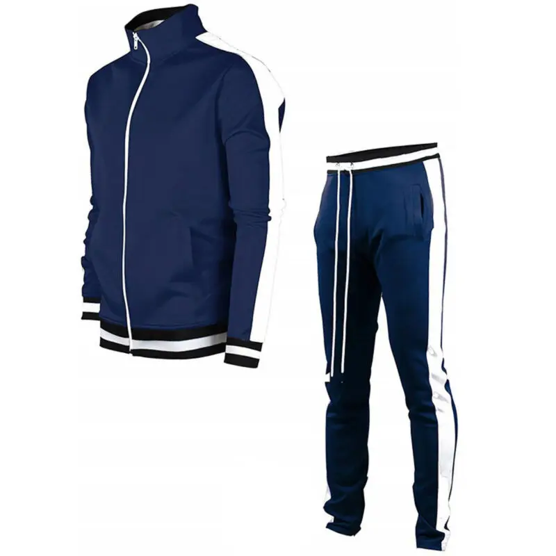 

Men's Tracksuit Long Sleeve Jogger Sweatpants Casual Warm Sweatsuits Sports Set