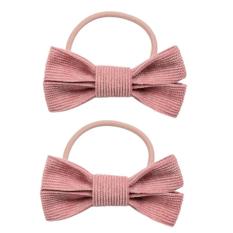 2 шт./лот милые однотонные вельветовые Детские резинки для волос девочек