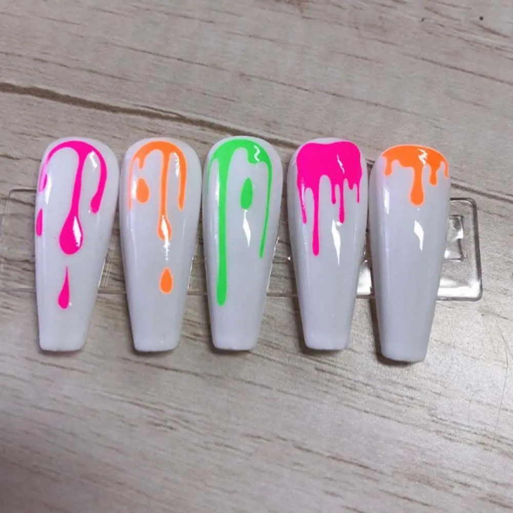 Флуоресцентная наклейка для ногтей в виде пламени змеиная кожа Водные капли