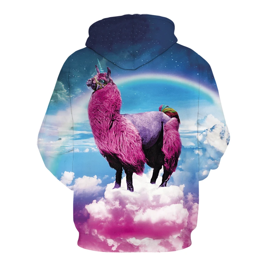 Новинка 2020 мужская и женская модная Радужная толстовка с капюшоном объемным