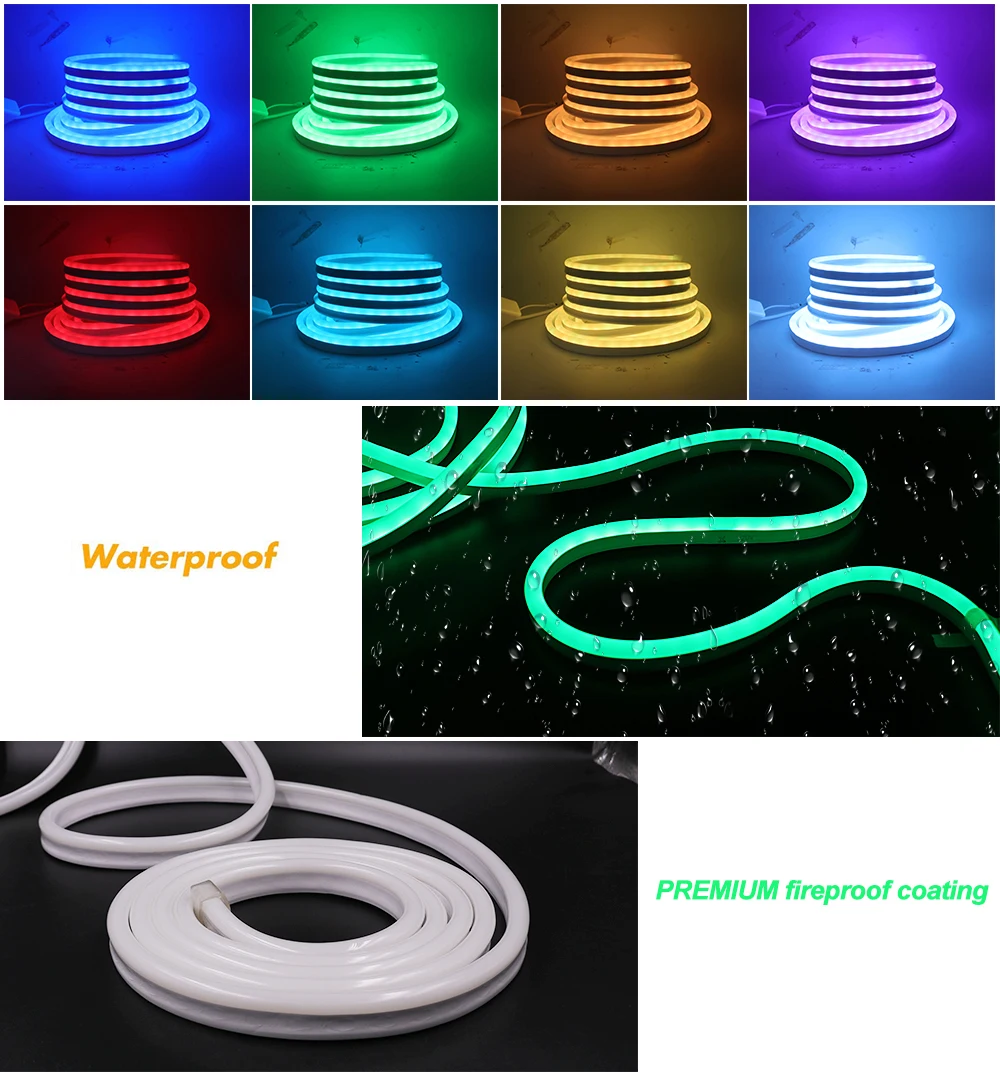 DC 12V неоновые полосы светильник для дома и улицы гибкий Водонепроницаемый 2835 SMD