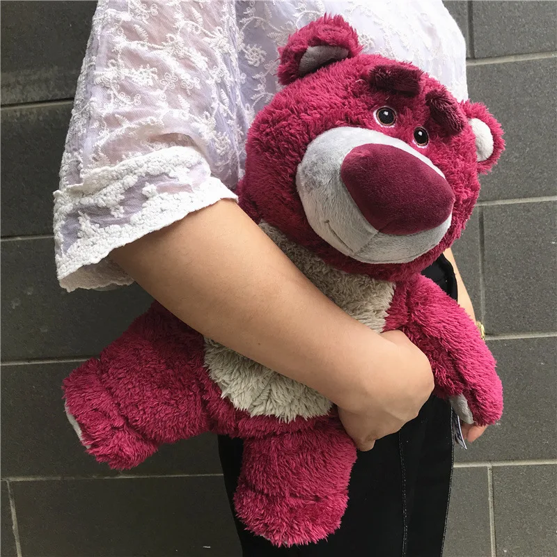 

Disney Toy Story Lotso Huggin Bear Plush Toys Stuffed Super Soft Strawberry Bear Bag Doll Kids Xmas Gift with Strawberry Smell