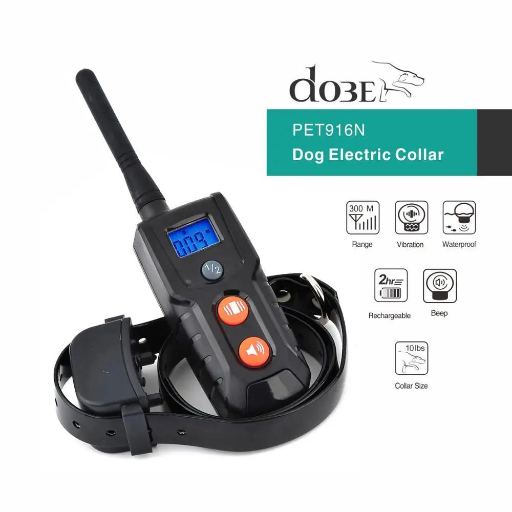 Водонепроницаемый тренировочный ошейник для собак с пультом дистанционного