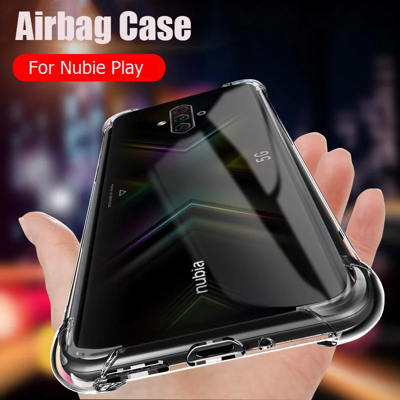 Чехол-накладка для ZTE Nubia Play 5G супер защита мягкая прозрачная задняя крышка чехол