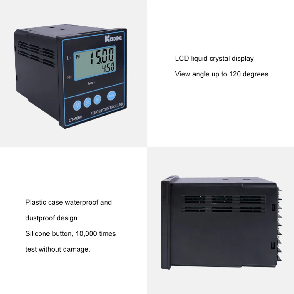 CT-6659-Type Industrial PH Meter PH/ORP Controller Value Detector AC 220V Measuring Range 0-14PH With Electrode CT-1001C | Инструменты