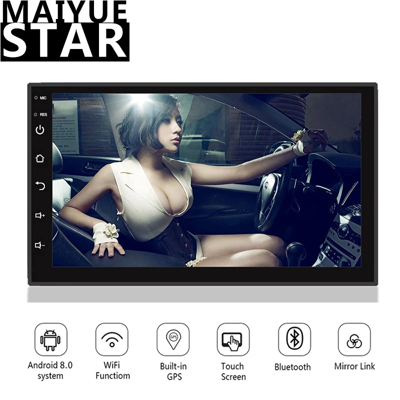 Автомобильный мультимедийный видеоплеер Maiyue star 7 дюймов 2din MP5 Android 8 0 GPS навигация