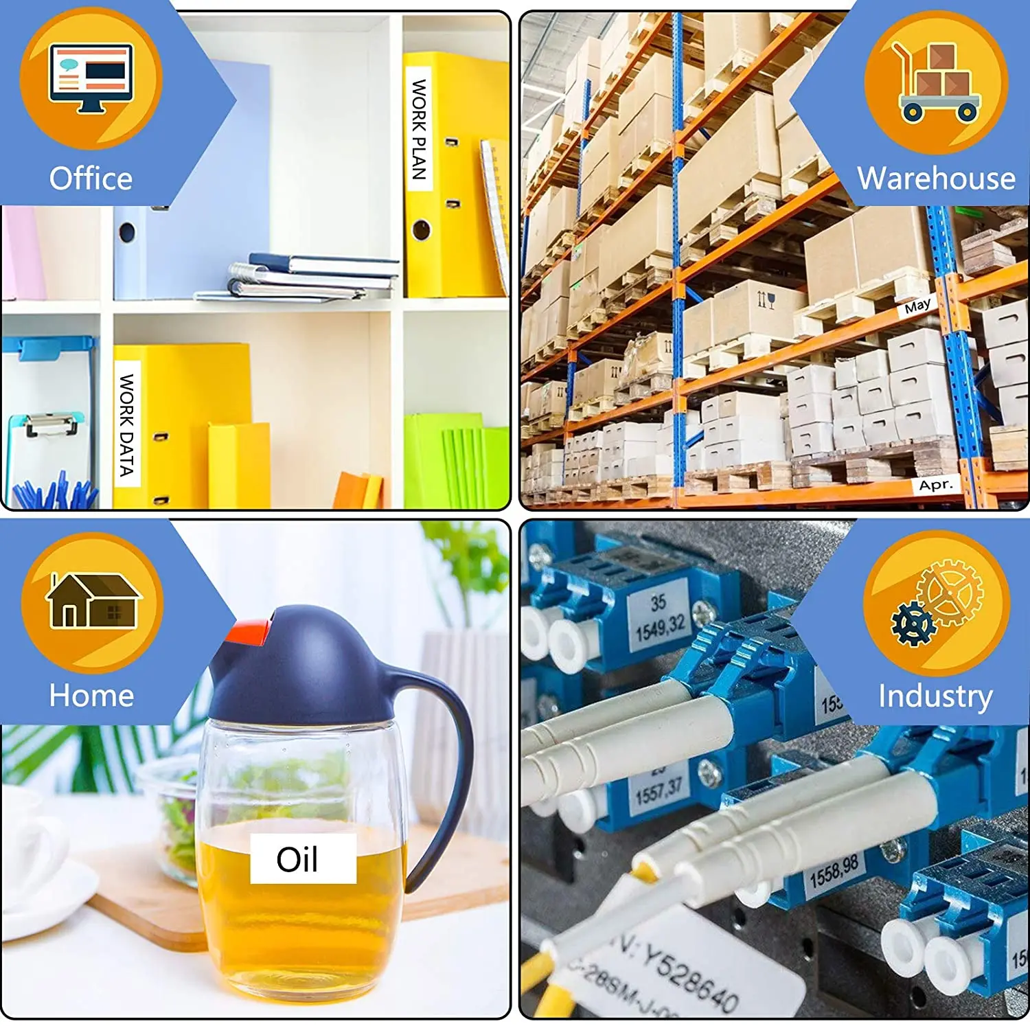 Ярлыки для этикеток Labelife ламинированная лента совместима с маркерами Brother 24 мм 1