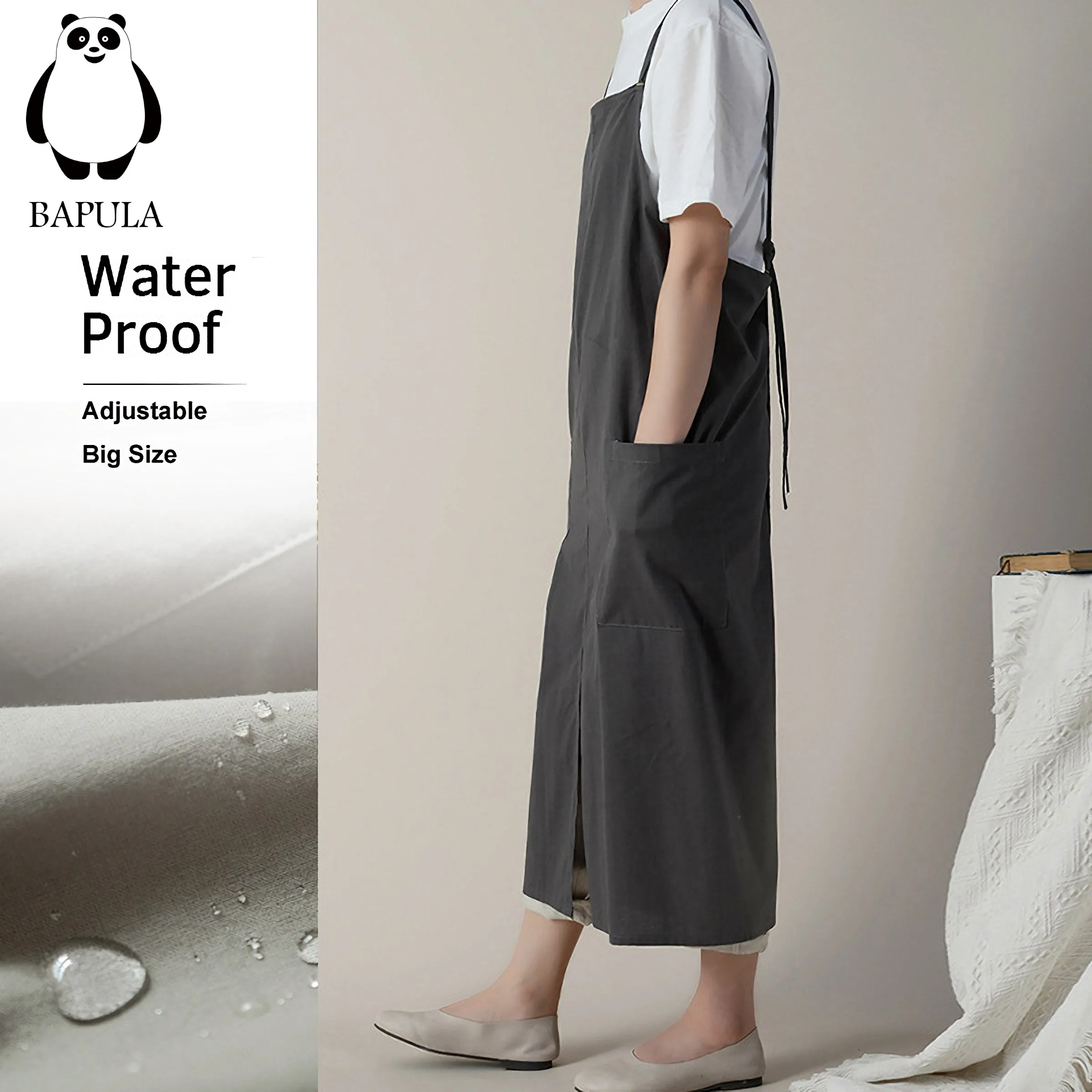 Художественный фартук из хлопка и льна для садоводства кофейни цветочные