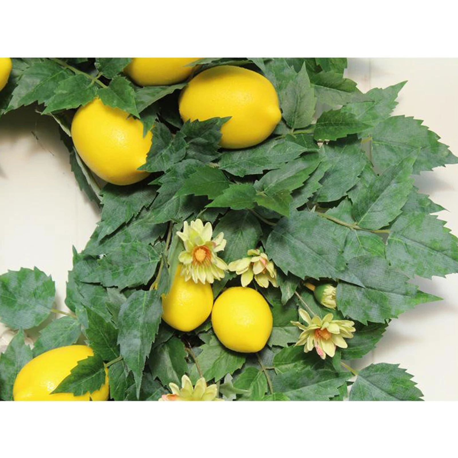 

Vivid Front Door Wreath Window Greenery Lifelike Daisy Lemon Garland 58cm