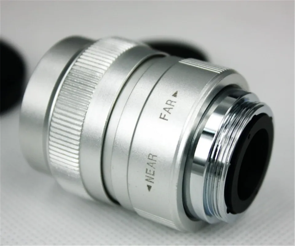 Совершенно новый COMLYO 25 мм F1.4 C Mount CCTV Camera Lens Adapter - to Micro 4/3 adapter (серебристый) + macro ring |