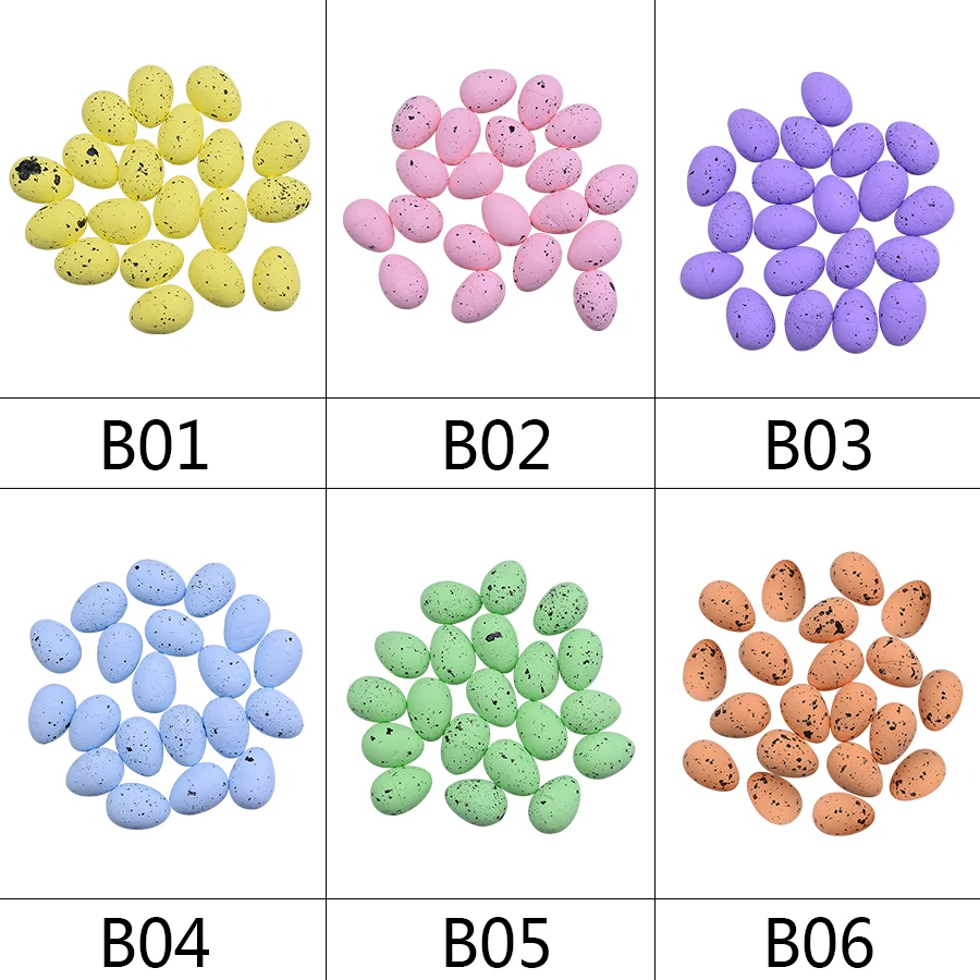 20/40 шт. пасхальные яйца из пены ручной росписью яйцо птицы Счастливой Пасхи декор