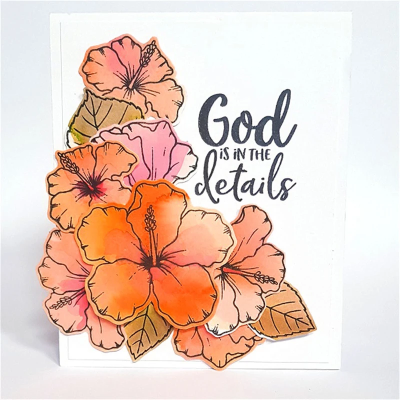 2020 Новые цветочные прозрачные штампы для растений и металлические режущие формы