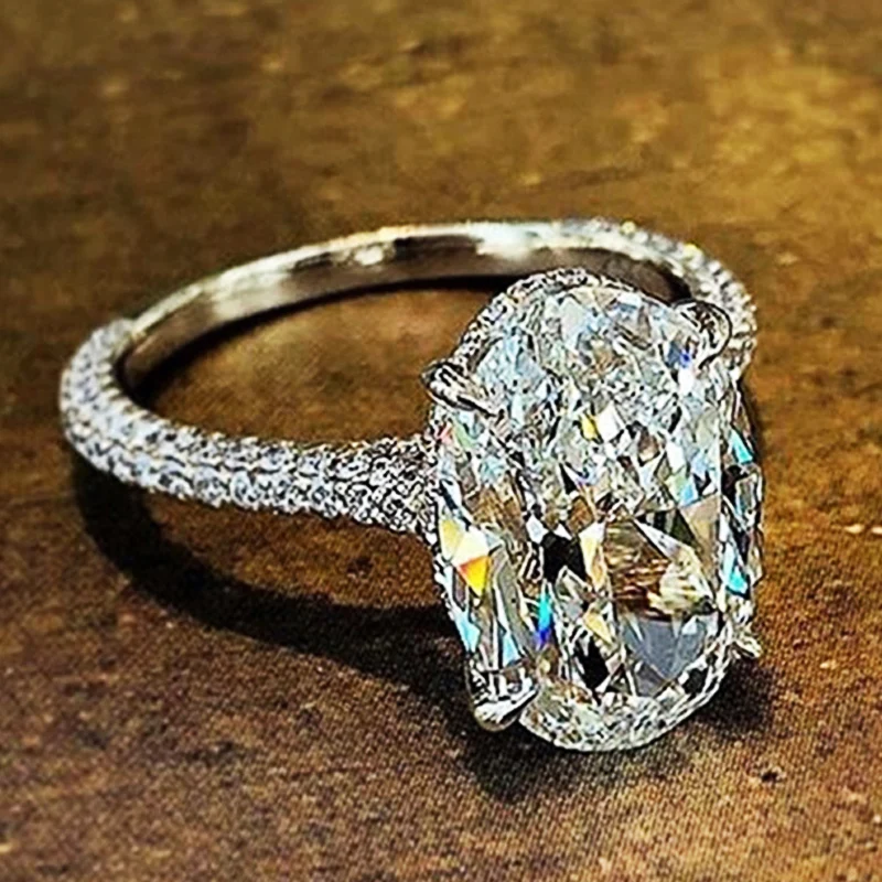 Huitan новый большой овальной формы с украшением в виде кристаллов циркония для