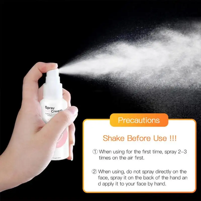 

20ml Portable Body Face Whitening Spray Concealer Moisturizing Air Sunscreen Face Cream Cushion BB Cosmetics Spray V4L0