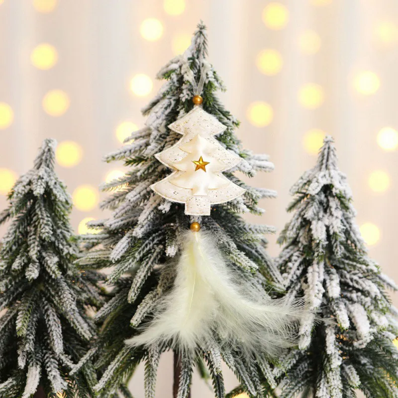 2020 Новогоднее Рождественское украшение в виде звезд и перьев милое для рождества