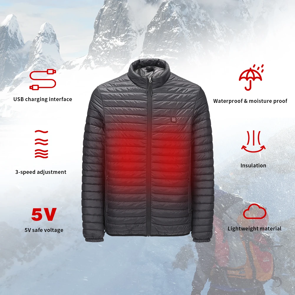 Куртки с подогревом наружный жилет пальто USB электрическим аккумулятором