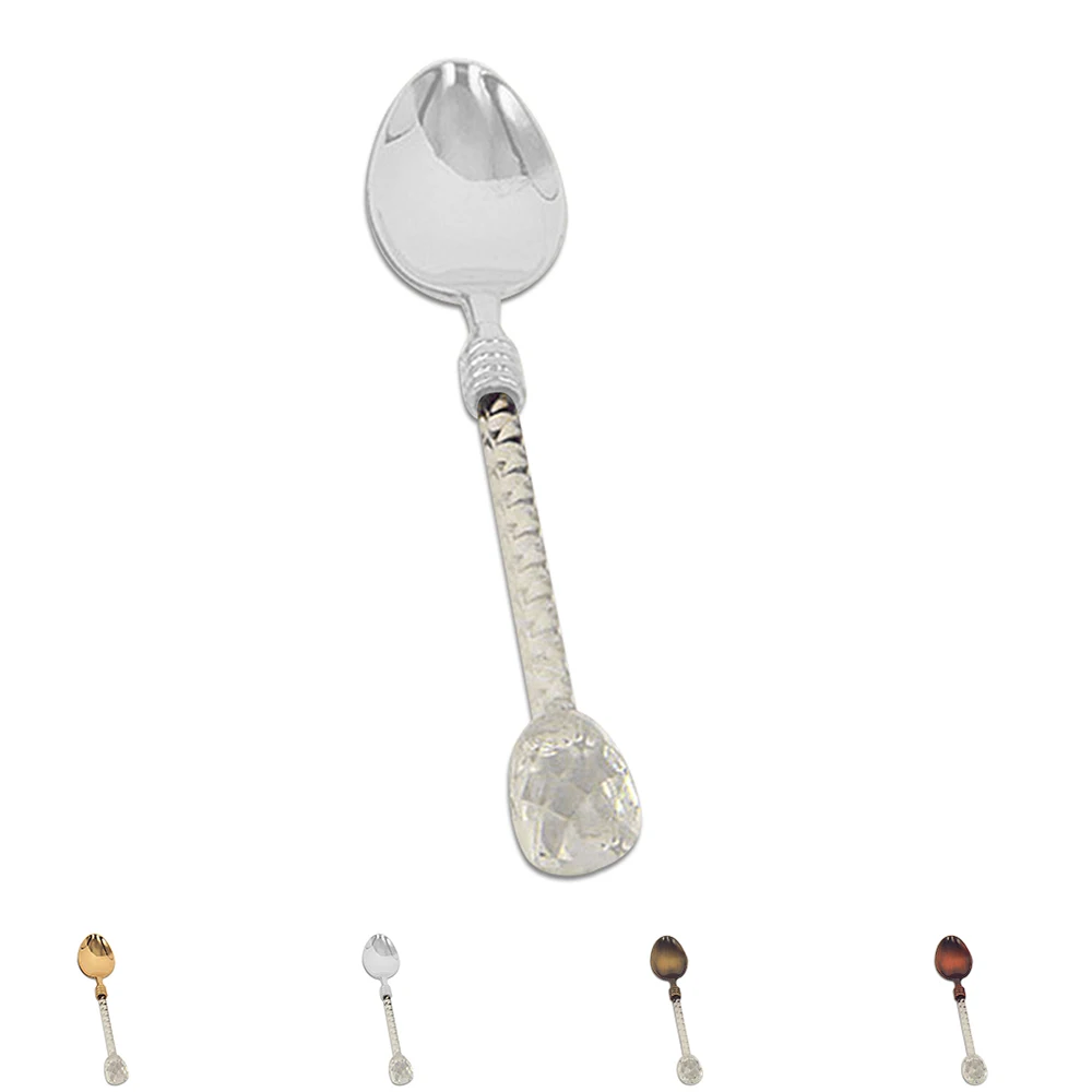 1 шт кристалл ручка чайная кофейная ложка для мороженого десертный половник