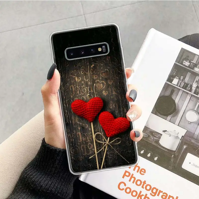 Кружевной чехол с сердечками для Samsung Galaxy S20 Ultra Note 10 9 8 S10E S9 S8 J4 J6 J8 Plus + Pro S7 S6 мягкий