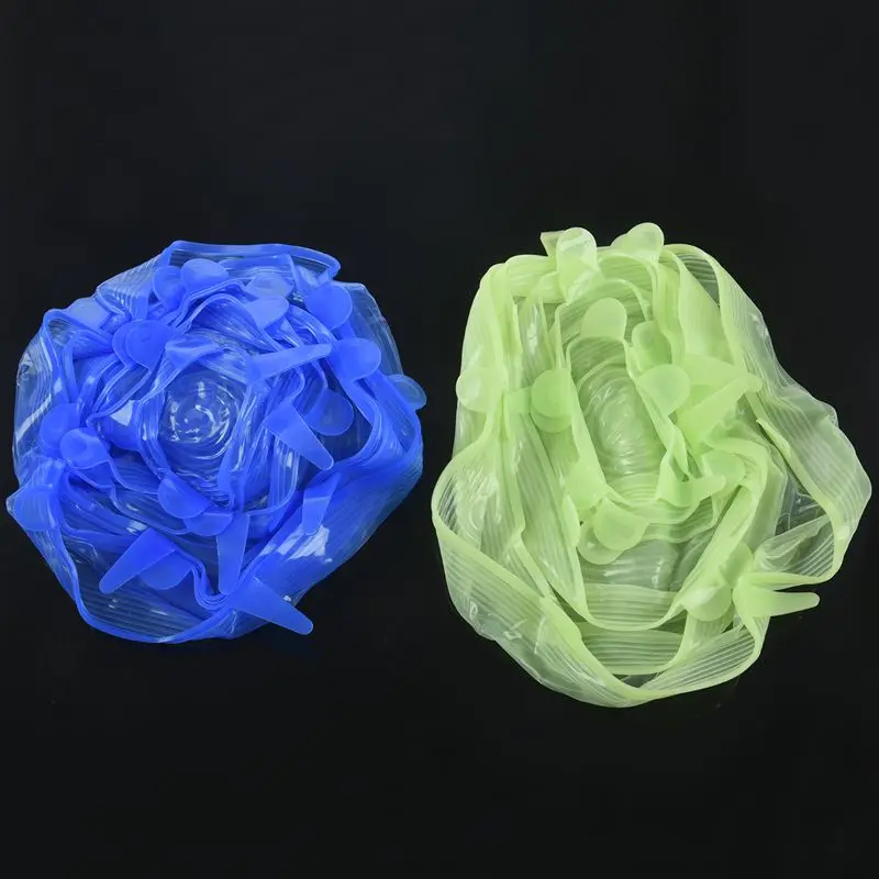 

New Silicone Stretch Lids,12-Pack Various Free Flexible Container Lids Food Covers For All Shape Of Containers, Microwave & Dish